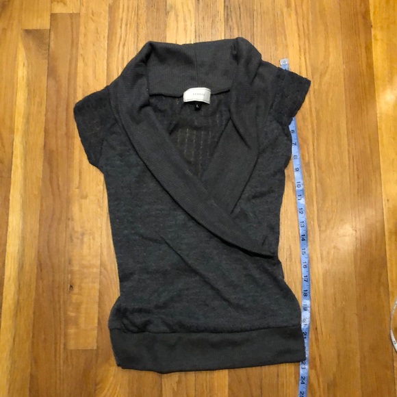 BOGO Rennes Charcoal Grey Pull over Deep V Vest - Picture 2 of 8